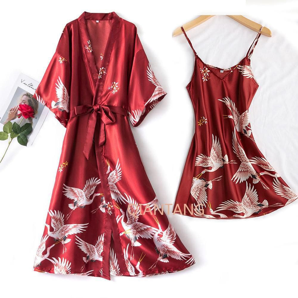 Women Mini Kimono Robe  Sleepshirts  Size M-XXL 2 Nique's Creation