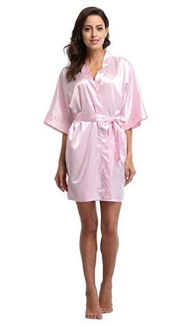 Women's Satin Wedding Kimono Bride Robe 2 Nique's Creation