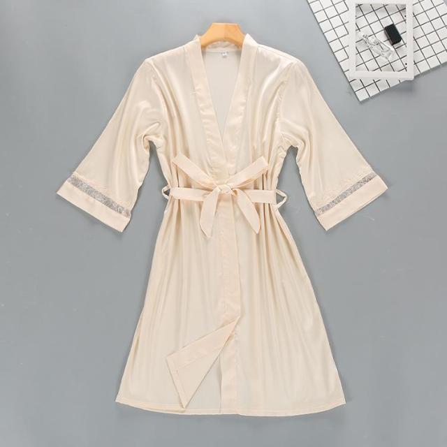 Sexy Women Rayon Kimono Bathrobe WHITE Bride Bridesmaid Wedding Robe 2 Nique's Creation