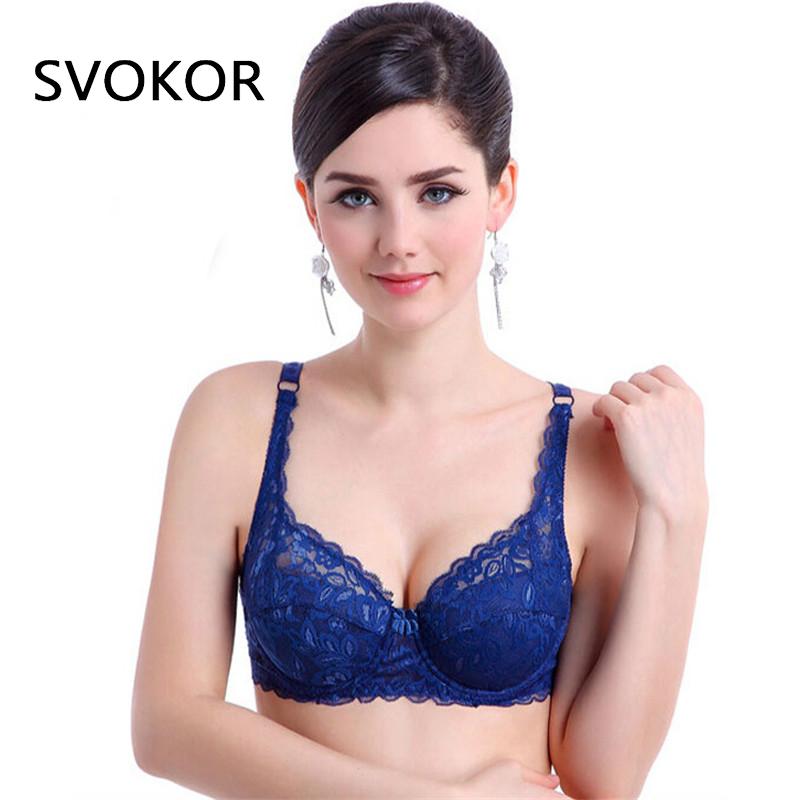 Women Bras Fashion Casual Sexy V-neck Solid Color Chest Pad Lace 2 Nique's Creation