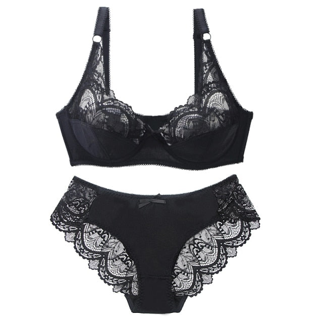 New Sexy Ultra-ThinThick Plus Size Female Seamless Lingerie Push Lace Bra Sets For Womens Underwear 2 Nique's Creation