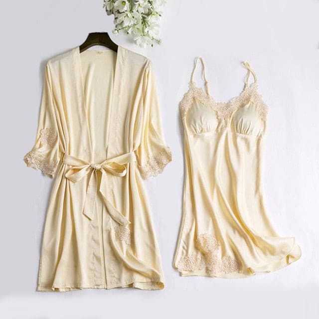 Women Silk Nightgown Robe Set 2 Nique's Creation