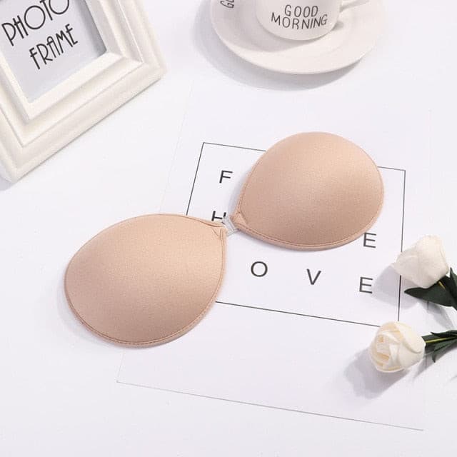 Women Self-Adhesive Silicone Seamless Front Closure Sticky Backless Strapless Bra 2 Nique's Creation