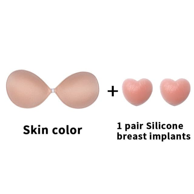 Women Self-Adhesive Silicone Seamless Front Closure Sticky Backless Strapless Bra 2 Nique's Creation