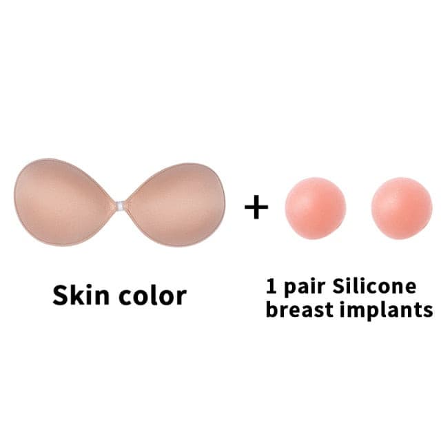 Women Self-Adhesive Silicone Seamless Front Closure Sticky Backless Strapless Bra 2 Nique's Creation