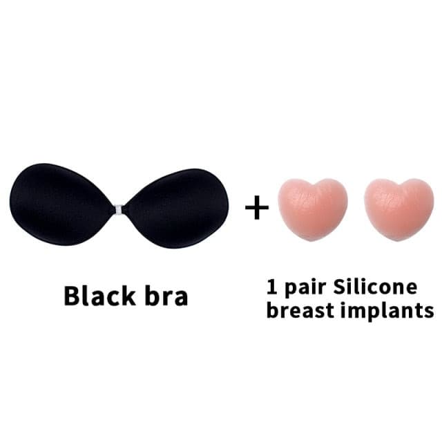 Women Self-Adhesive Silicone Seamless Front Closure Sticky Backless Strapless Bra 2 Nique's Creation