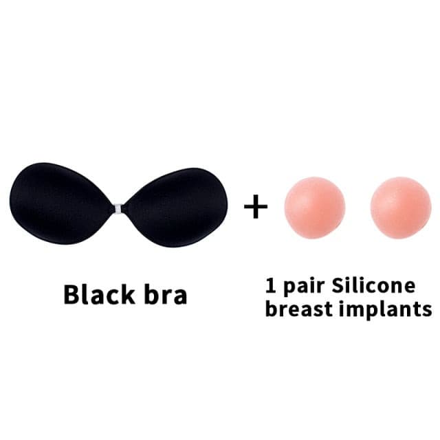 Women Self-Adhesive Silicone Seamless Front Closure Sticky Backless Strapless Bra 2 Nique's Creation