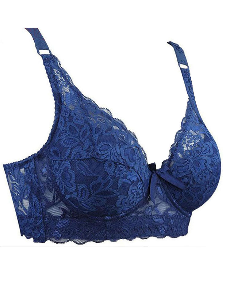 Women Lace Bra Thin Underwire Push Up Bra Underwear Lingerie Plus Size  32/34/36/38/40B 2 Nique's Creation