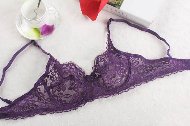 Women Lace Bra Thin Underwire Push Up Bra Underwear Lingerie Plus Size  32/34/36/38/40B 2 Nique's Creation