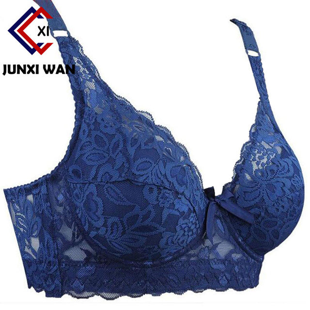 Women Lace Bra Thin Underwire Push Up Bra Underwear Lingerie Plus Size  32/34/36/38/40B 2 Nique's Creation