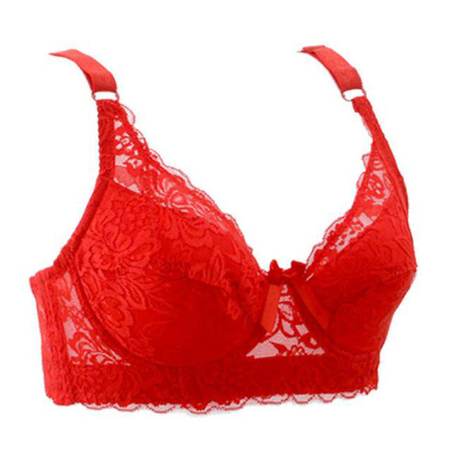 Women Lace Bra Thin Underwire Push Up Bra Underwear Lingerie Plus Size  32/34/36/38/40B 2 Nique's Creation